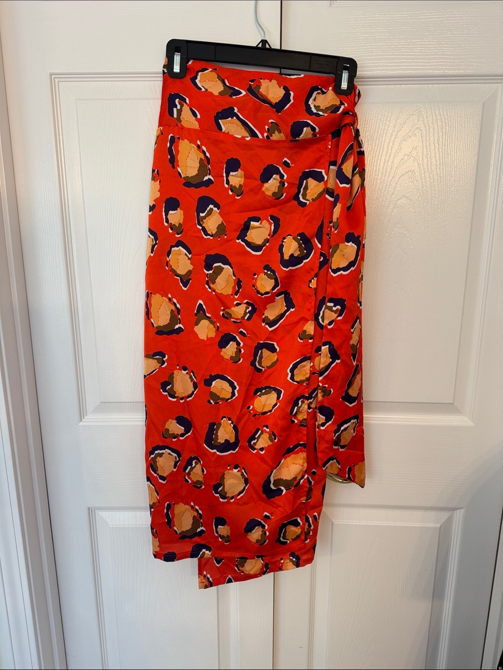 Never Fully Dress Orange Leopard Print Jaspre Skirt
